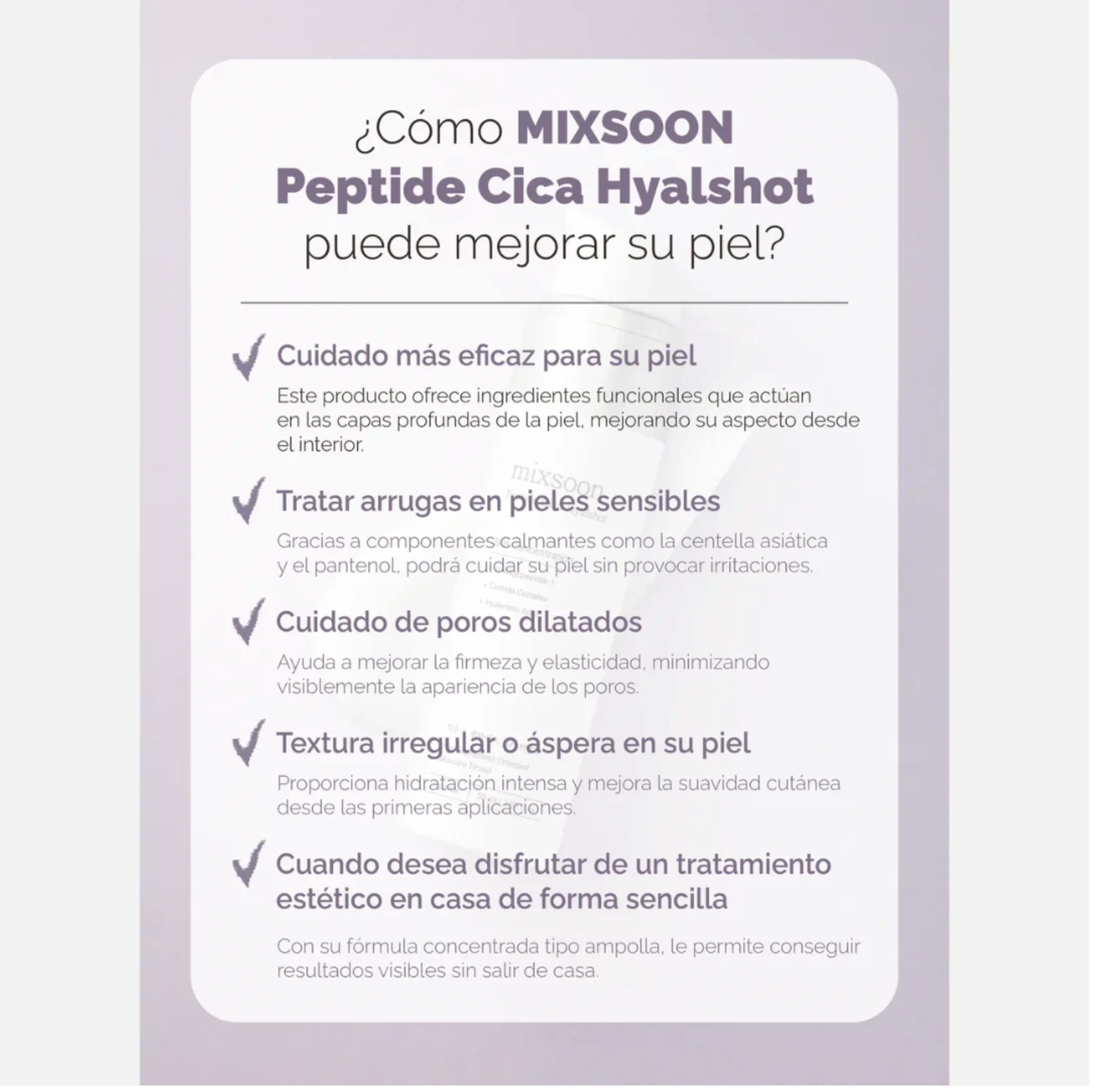 Mixsoon Serum “Peptide Cica Hyal shot” 50ml